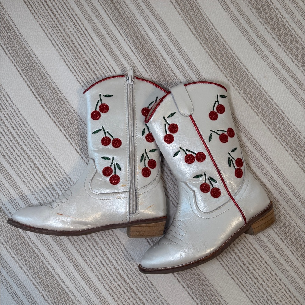 Kids Wild + Rae Boots with Cherry Embroidery